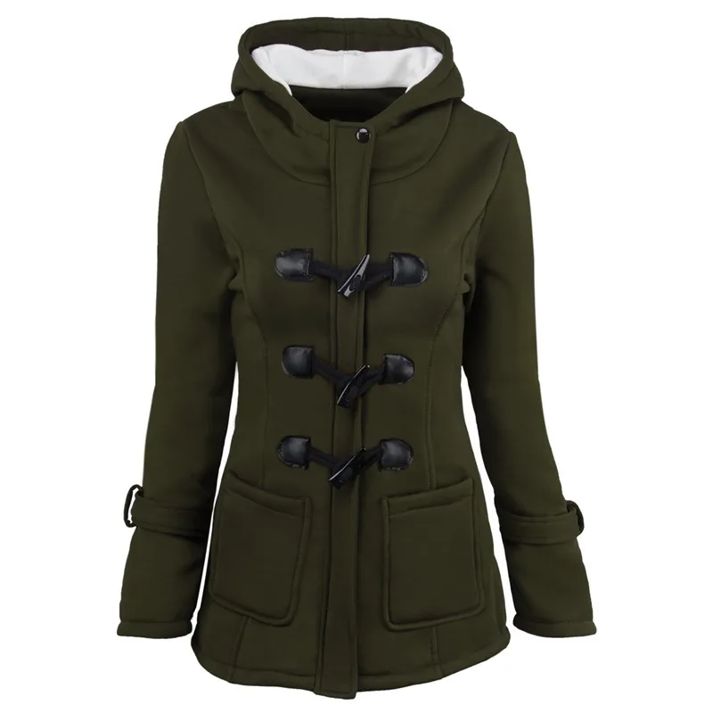 Autumn and Winter Women Jacket Cotton Mixed Corner Leather Button Jacket Solid Color Warm and Comfortable Simple Women Coat 6xL
