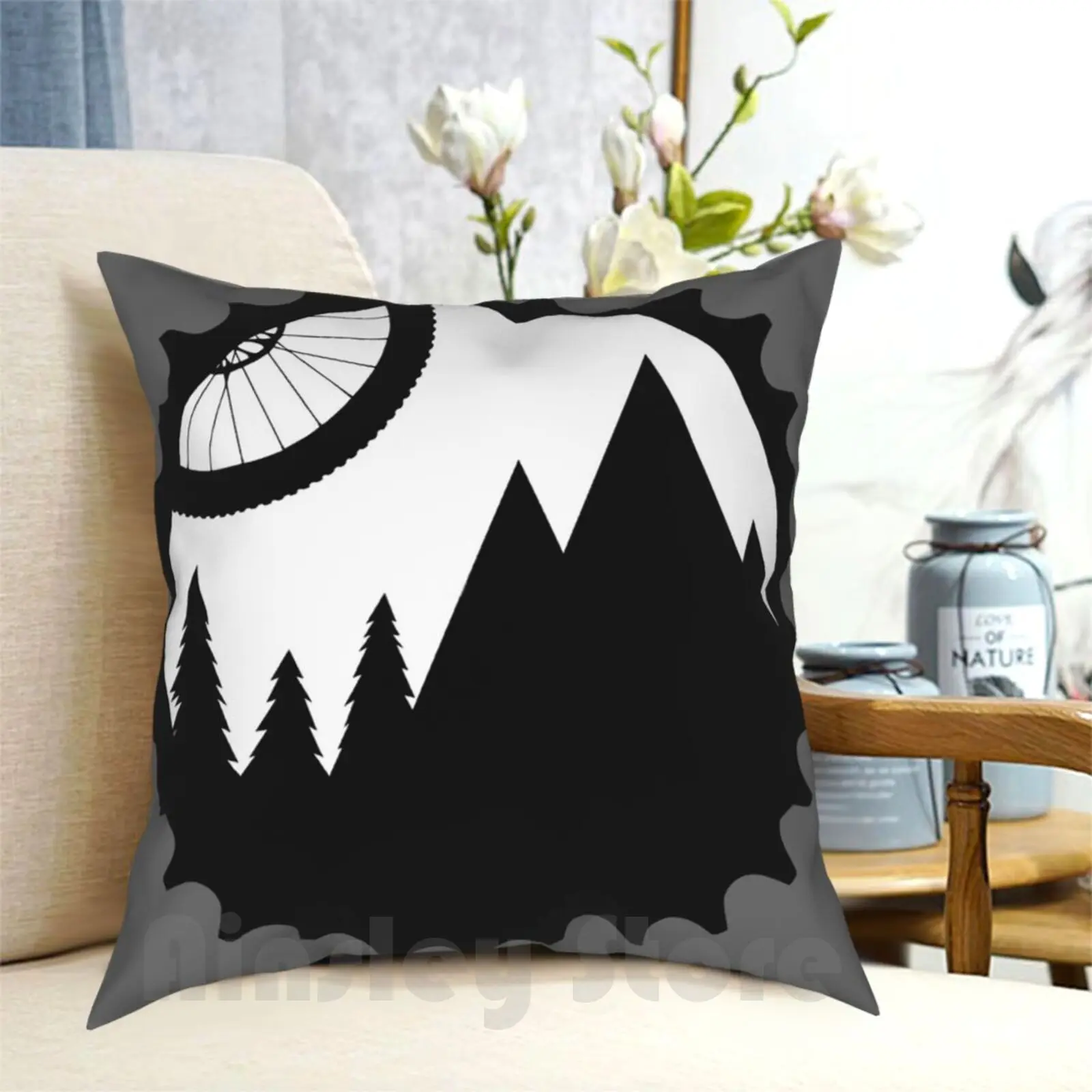 

Mountain Bike Pillow Case Printed Home Soft DIY Pillow cover Bike Mtb Ride Mountain Bike Bicycle Cyclist Bmx Rider Biker