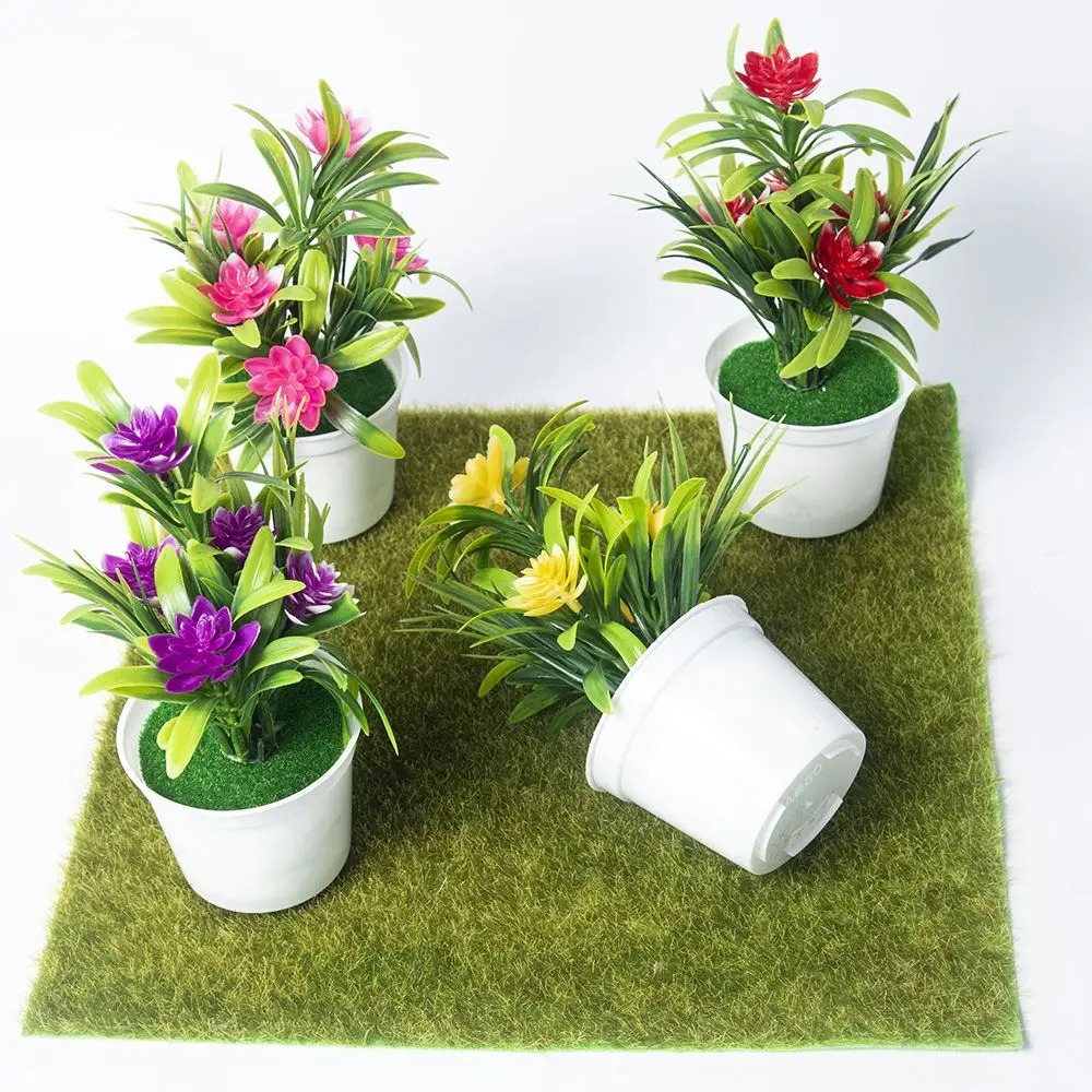 Искусственное Моделирование в горшке маленькие цветы лотоса искусственная