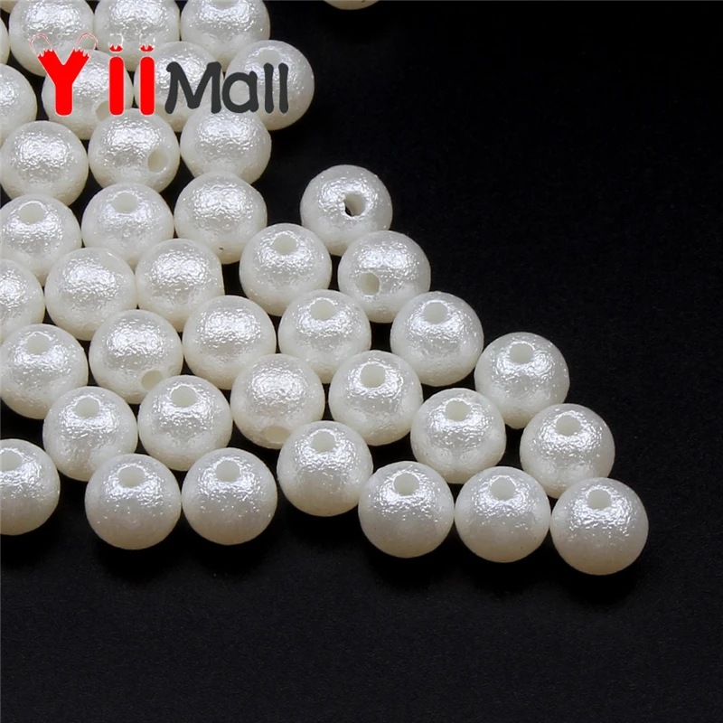 8 мм 100 шт./лот Круглые бусины для морщин граненый искусственный жемчуг акриловые