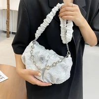 ladies shoulder bags pleated casual dumpling bag simple luxury underarm handbags exquisite design purse for women dropshipping