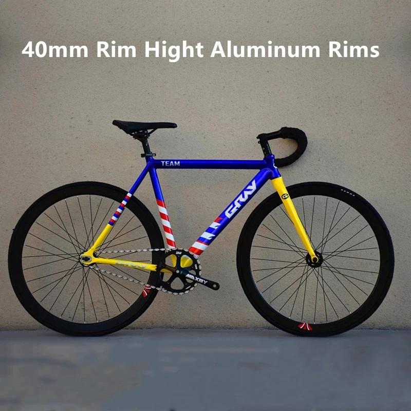 

Велосипед с фиксированной передачей, 52 см, рама из алюминиевого сплава, 3 Спицы, плоский спицевой обод из магниевого сплава, V-образный тормоз