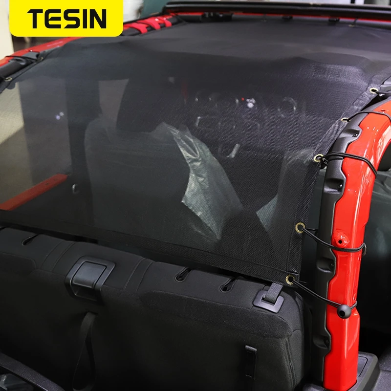 TESIN Топ тент от солнца для Jeep Wrangler JL устанавливаемый на крыше автомобиля