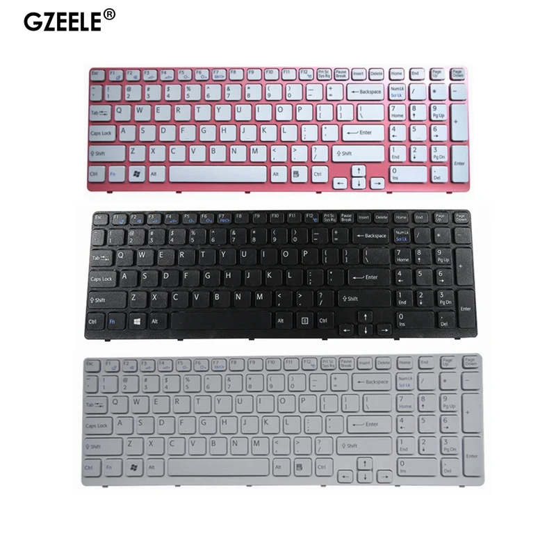 Клавиатура черная для ноутбука SONY VAIO SVE 15 series SVE15111 SVE1511 SVE15 SVE15113 версия США |