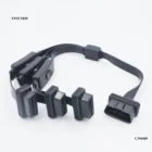 Удлинительный кабель-Сплиттер FINETRIP OBD2, 16 контактов, 1 штекер и 3 гнездо, ELM327, Удлинительный адаптер 1-3 с выключателем питания 2 фута60 см