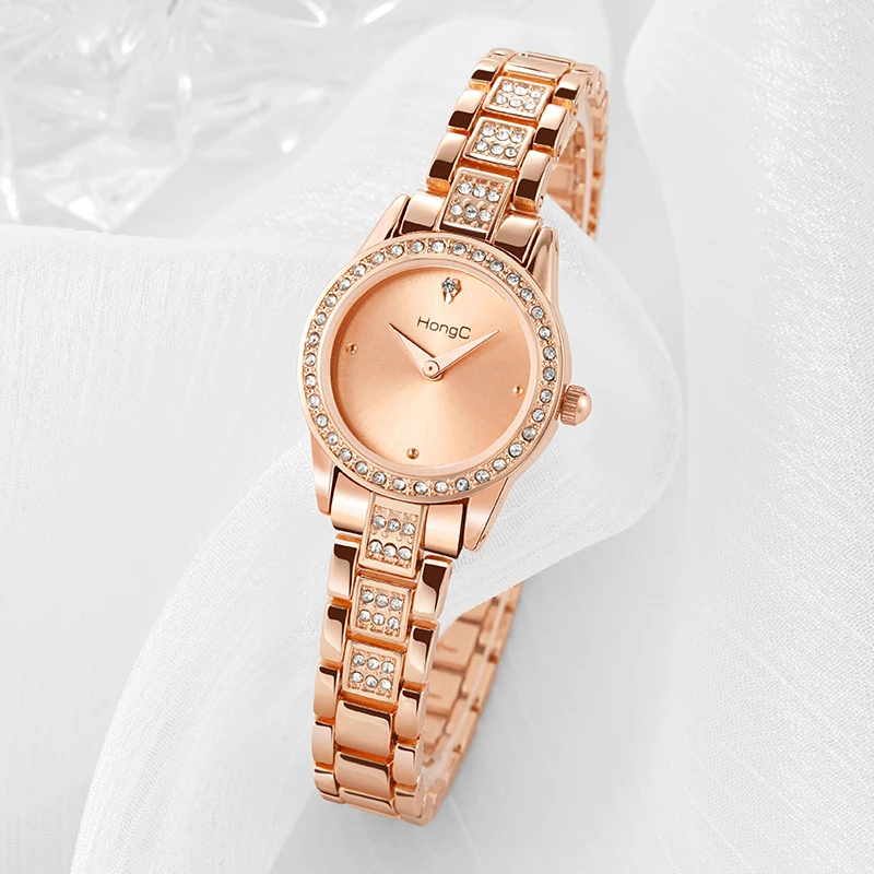 Часы RELOGIOSLAND GC6691T женские кварцевые модные с маленьким циферблатом со стразами