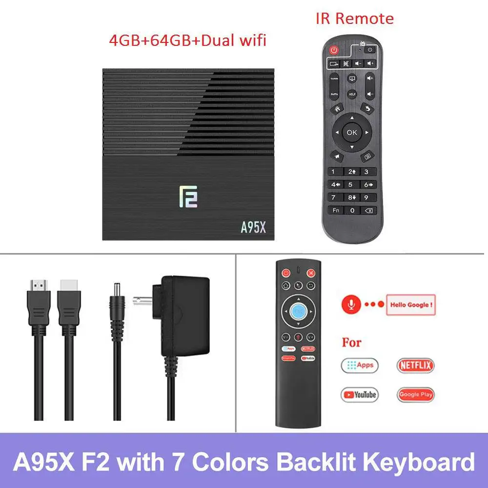 4G64G T1 A95x F2 Android 9,0 Smart tv Box 4 Гб ОЗУ 64 Гб ПЗУ Amlogic S905 двойной Wifi 4K Google Store Youtube PK X96 MAX медиаплеер 4G32G - Цвет: 4G64G T1