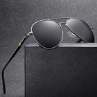 Солнцезащитные очки-авиаторы мужские, для вождения, классические Поляризованные, винтажные, черные, UV400