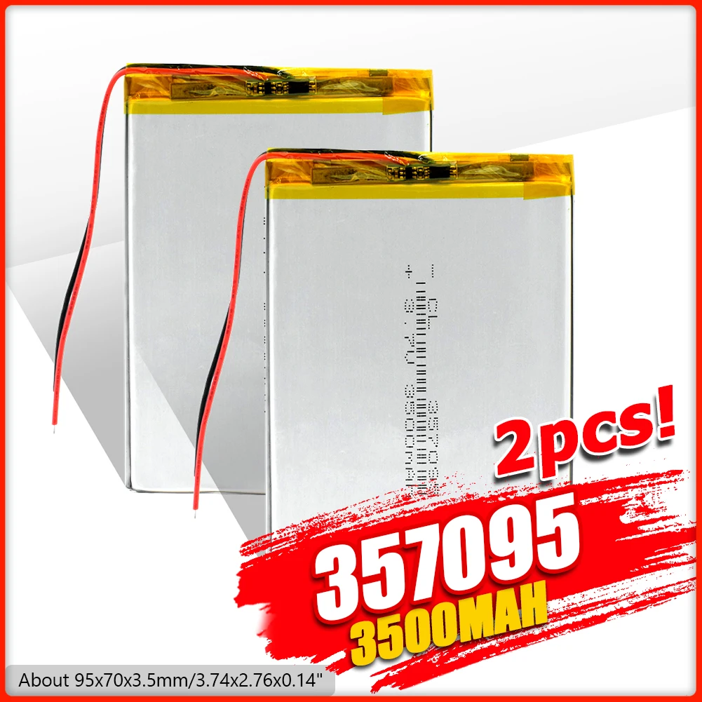 

YCDC 3.7V 357095 3500mAh Li-Po Rechargeable Batteries For GPS PDA Camera PSP Toys Remote Lithium Polymer Battery Replacement