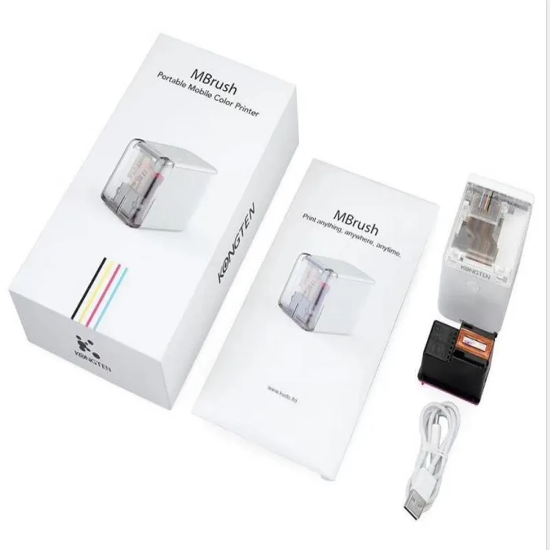 【In stock】 kongten Mbrush принтер Bluetooth Мобильный цветной портативный мини Wifi PrinCube ручной