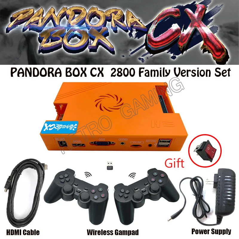 

Новые товары 2800 в 1 семейная версия 3d Pandora Box CX с USB геймпадом комплект джойстика Jamma геймпад материнская плата FBA MAME PS