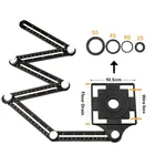 6-кратное конструкция с несколькими углами с измерительной линейкой; Алюминий складной позиционирование линейка Профессиональный DIY деревянная плитка инструмент