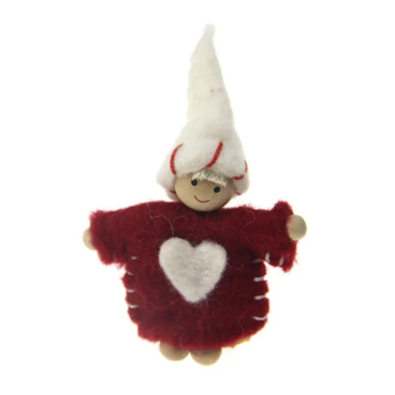1 шт. маленький ручной Санта Клаус мужской и женский шерстяной войлочный подарок