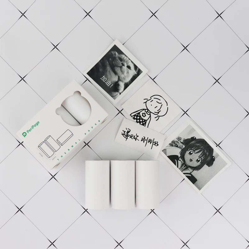 Термобумага для заметок PeriPage, 56x30 мм, 10 лет, белая, для карманного мини-принтера, A6, A8 от AliExpress WW