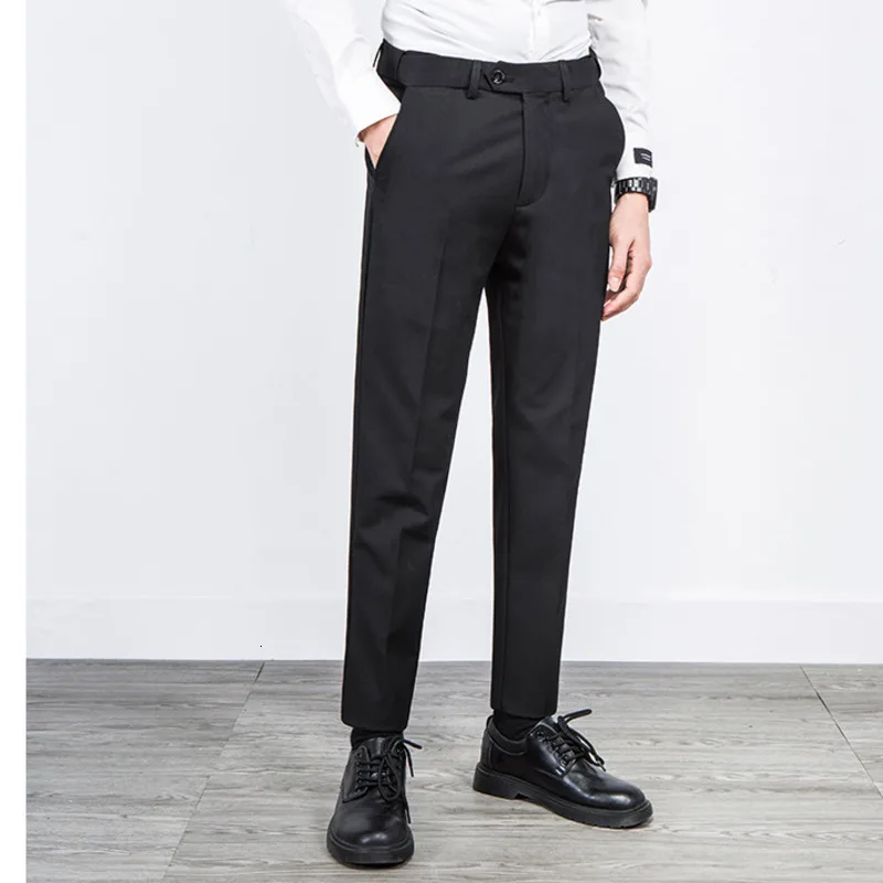 EWQ / Casual Men's Suit Pants 2020 Spring Fashion New Trousers Self-cultivation Solid Color Slim With Pockets 9Y0069 | Мужская