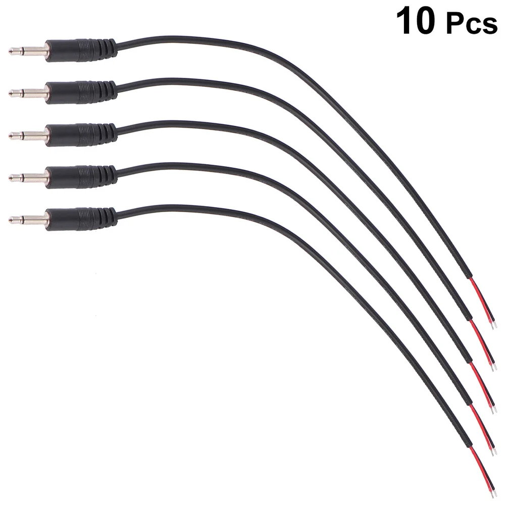 

10pcs 3.5mm Male Plug to Bare Wire Open End Mono 3.5mm Plug Jack Connector Audio Cable for Headphone Headset Earphone Microphone