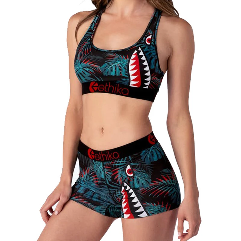 Ethika 2020 Летний Бикини Модный сексуальный комплект из 2 предметов с принтом тонкий