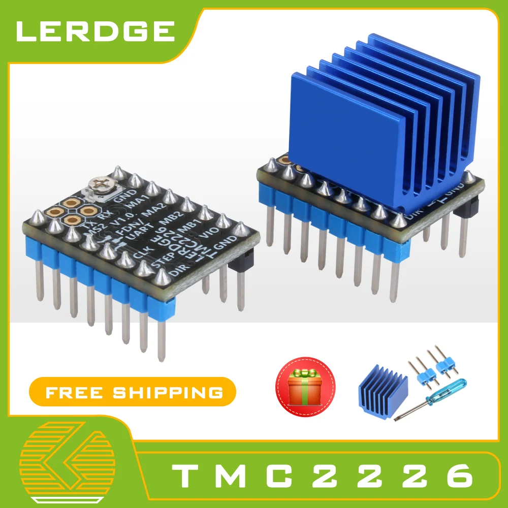 LERDGE TMC2226 V1.0 Stepper Motor Driver UART Replace TMC 2208 TMC2225 A4988 lv8729 3D Printer Parts ultra-silent