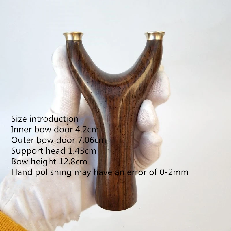 Рогатка из черного дерева с Медной головкой массива высокого качества