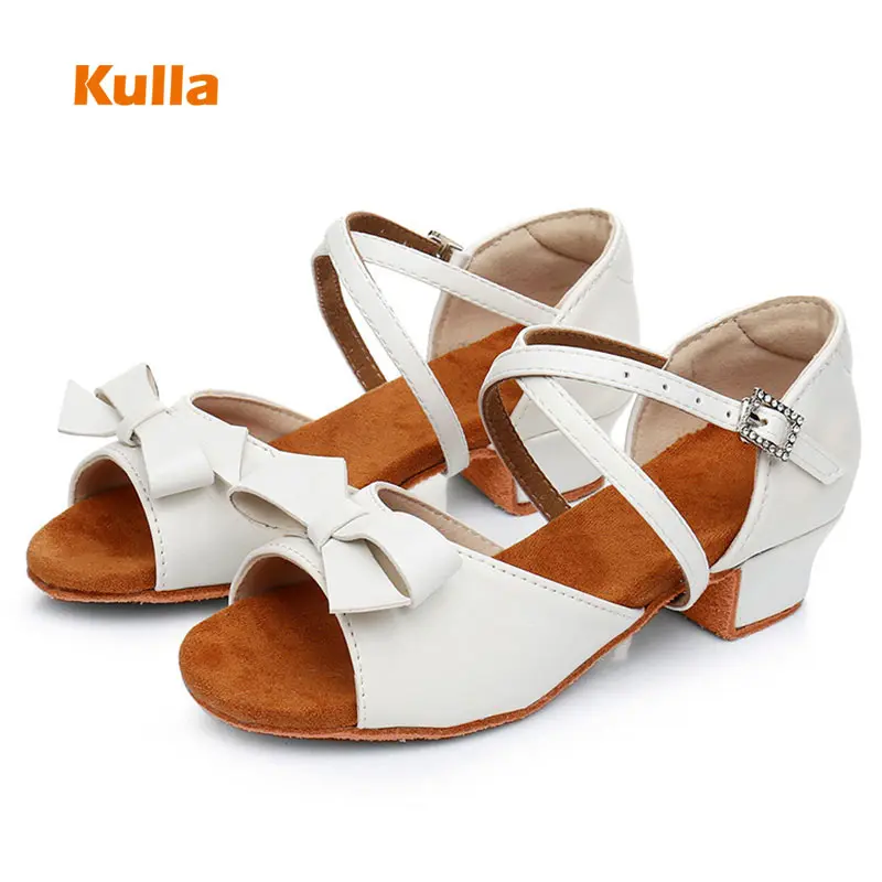 Обувь для джазовых танцев девочек детская обувь бальных белая