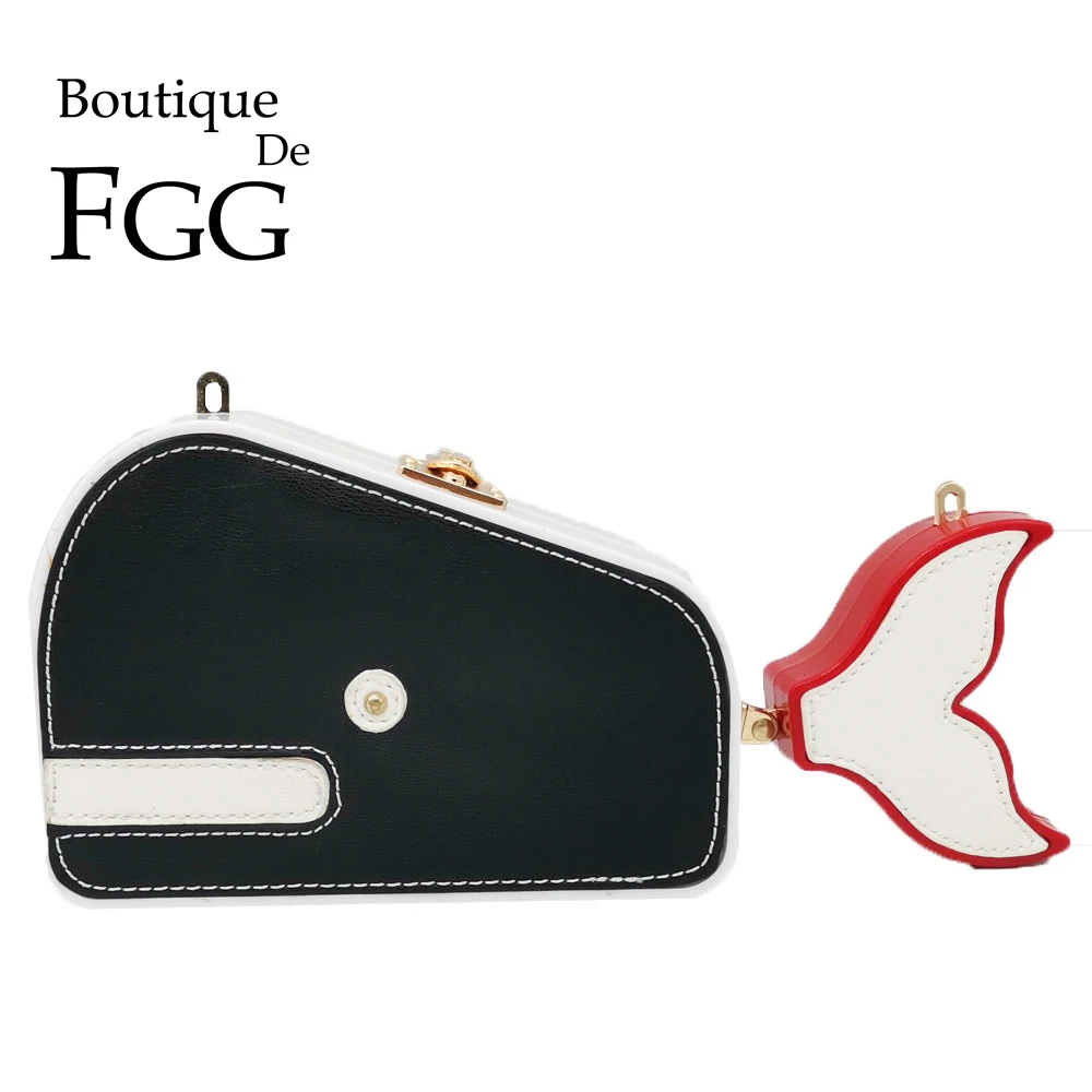 Boutique De FGG краб кошка утка собака слон Кит Женские повседневные сумки мессенджеры