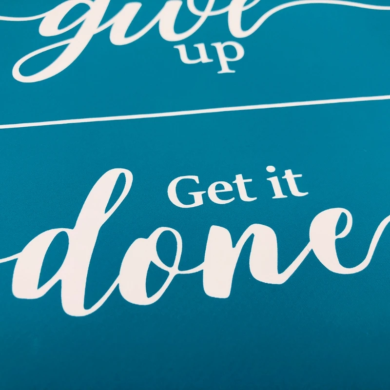 

Never Give Up Self-Adhesive Silk Screen Printing Stencil Reusable Sign Stencils
