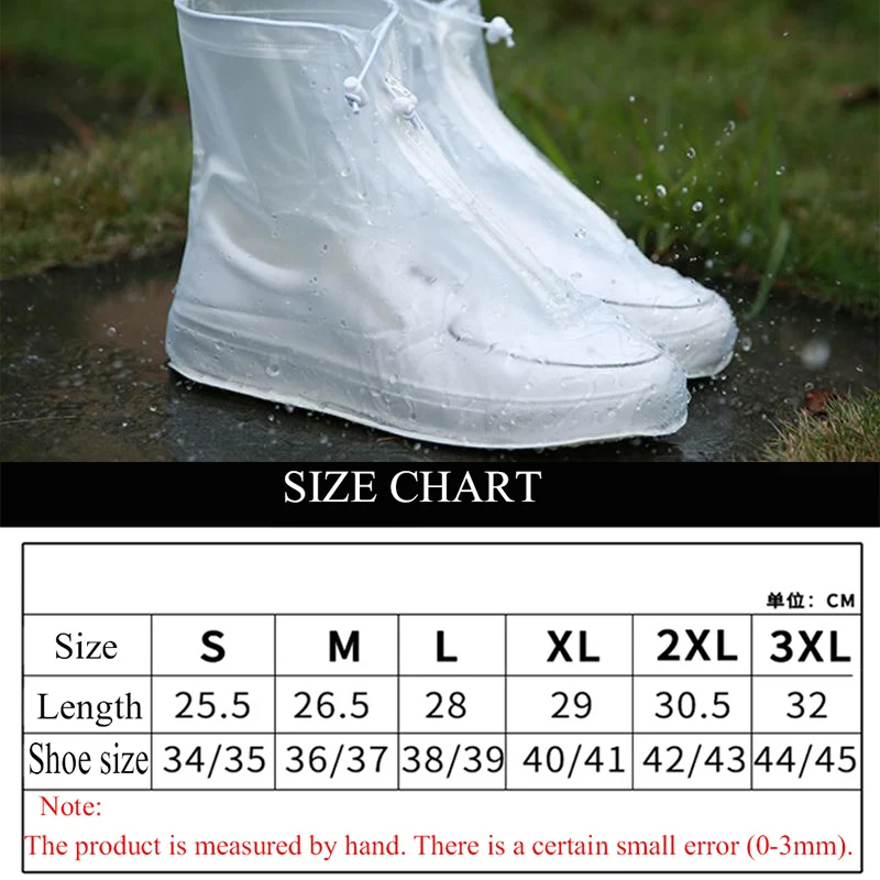 1 Pair Of PVC Waterproof Shoe Covers Reusable Overshoe Thickening Unisex Non-slip Rain Boots Set Fishing Waterproof Rain Boots