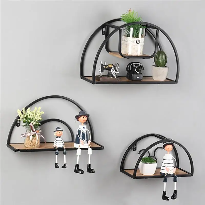 Настенные декоративные стеллажи для хранения вещей из искусственной древесины