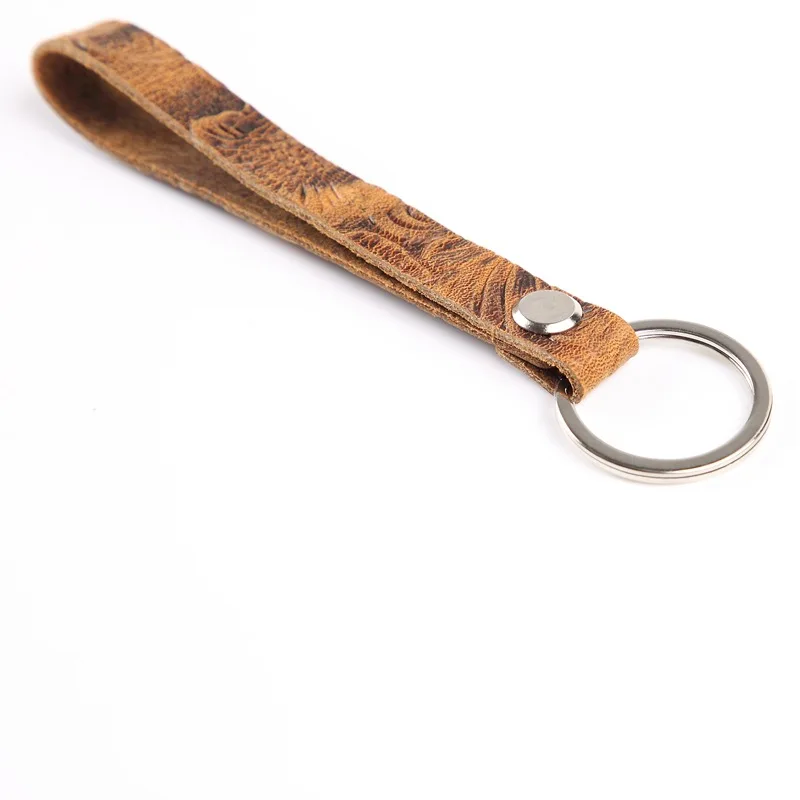 

Men Women High Quality Leather Keychain Retro Unisex Genuine Cow Hide Gift Keyring Holder Portable Auto Keys Organizer Jewelry