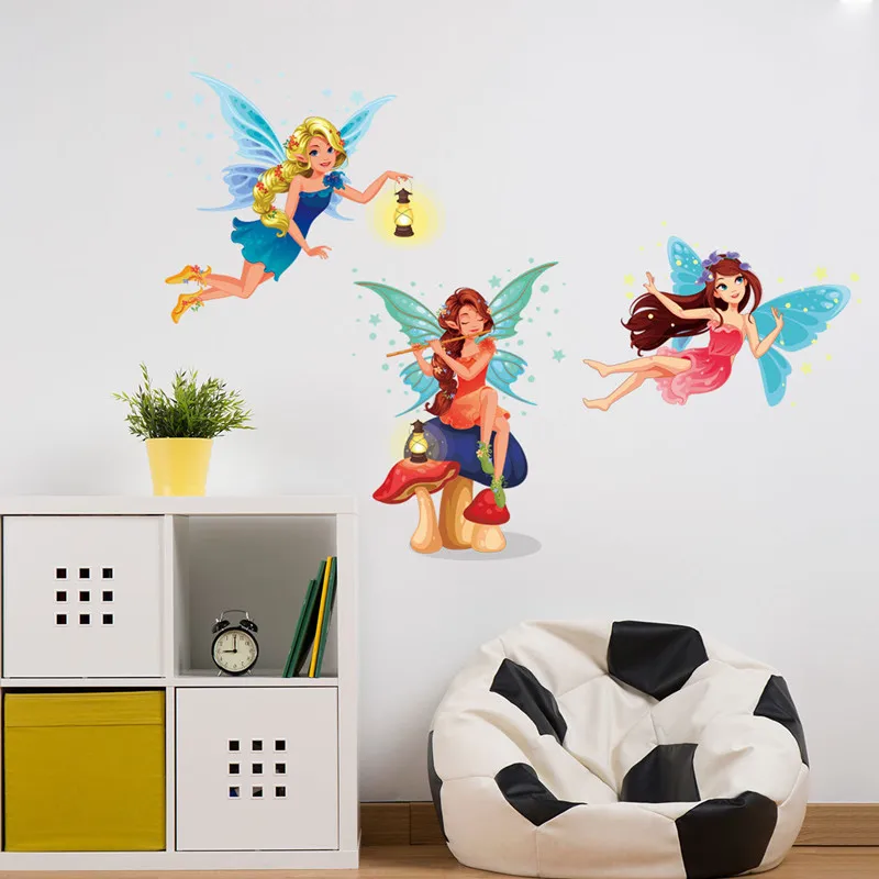 

1 Pcs Beautiful Elf Wall Sticker Personalized Living Room TV Background Bedroom Decoration Wall Stickers Party Decoration