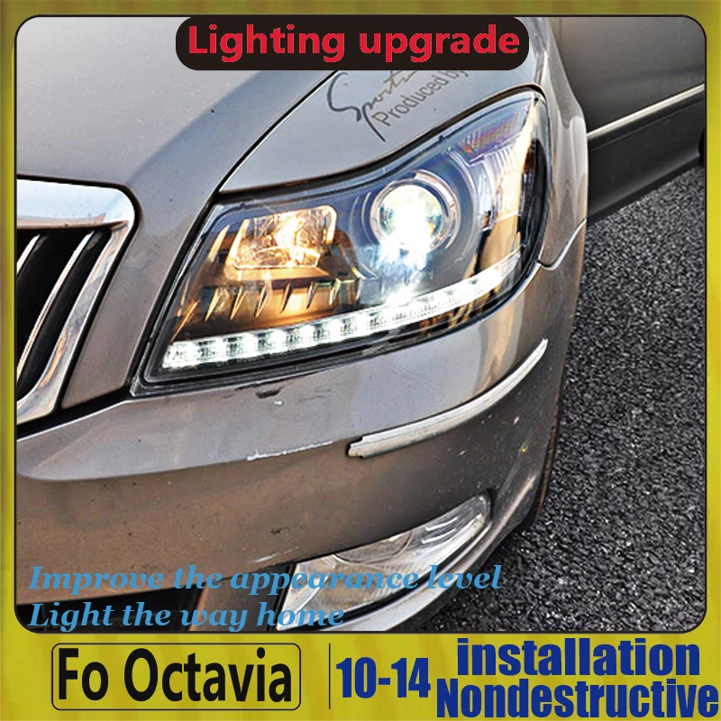 Светодиодный налобный фонарь для Skoda Octavia 2010 2011 2012 светодиодный | Автомобили и