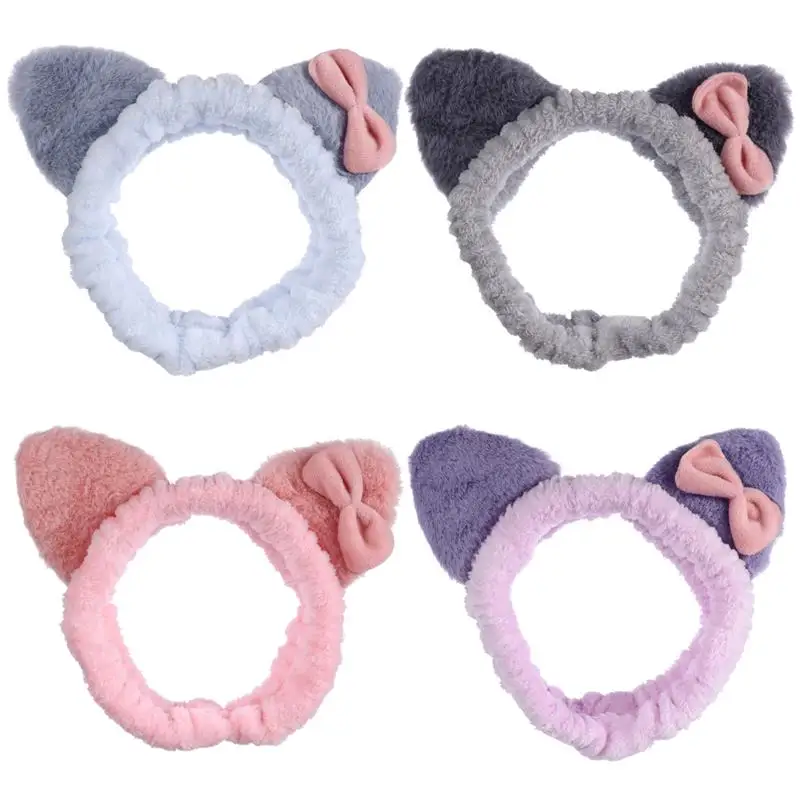 

4Pcs Lovely Hair Hoops Woman Headwear Makeup Headbands Decorative Hairbands for Home Decor Party