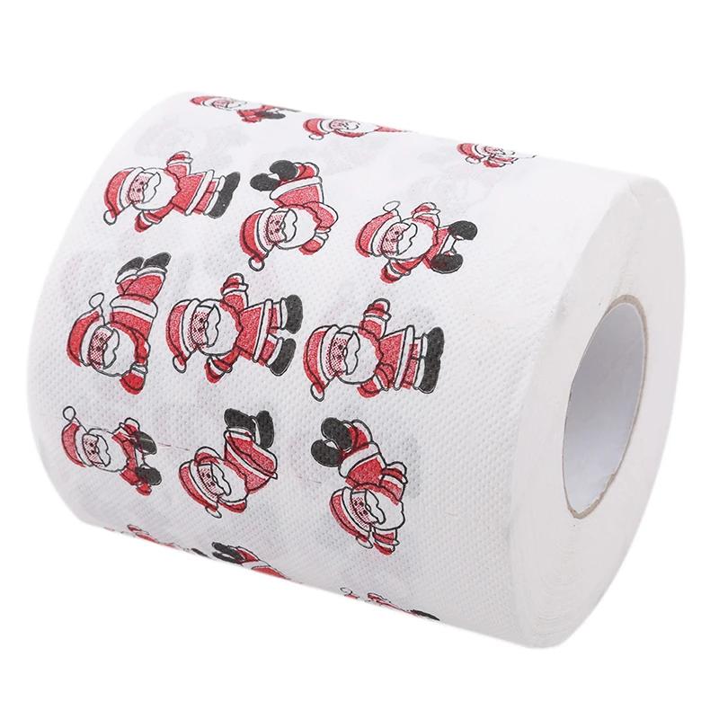 Санты Веселые Рождественские узоры туалетная бумага для дома ванной гостиной