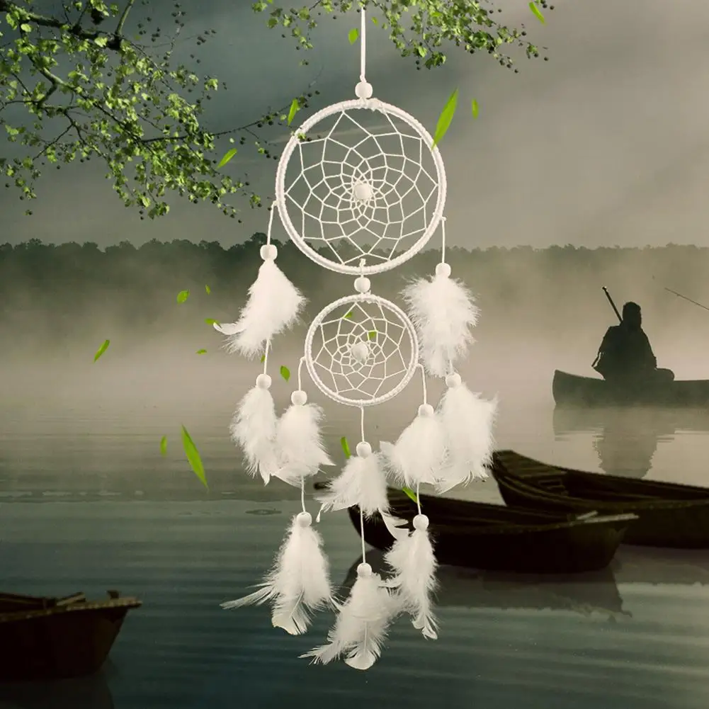 

Wind Chimes Handmade Dream Catcher Net With Feathers Wall Hanging Dreamcatcher Craft Gift Christmas Decoration For Home