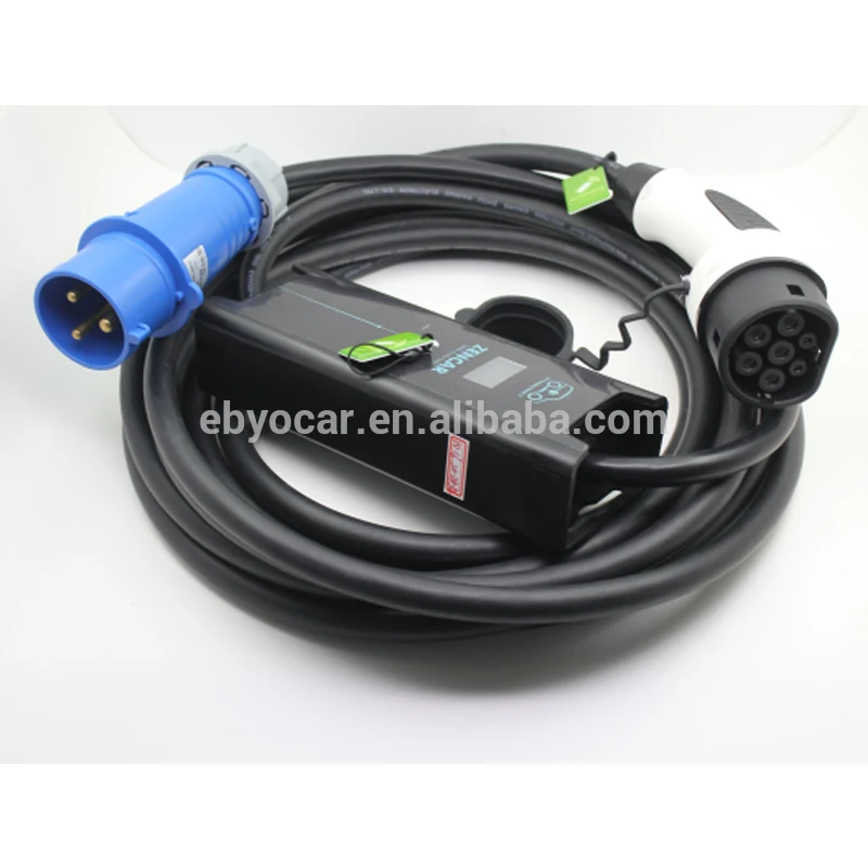 

adjustable 10A 16A 32A evse level 2 j1772 charger with schuko CEE plug