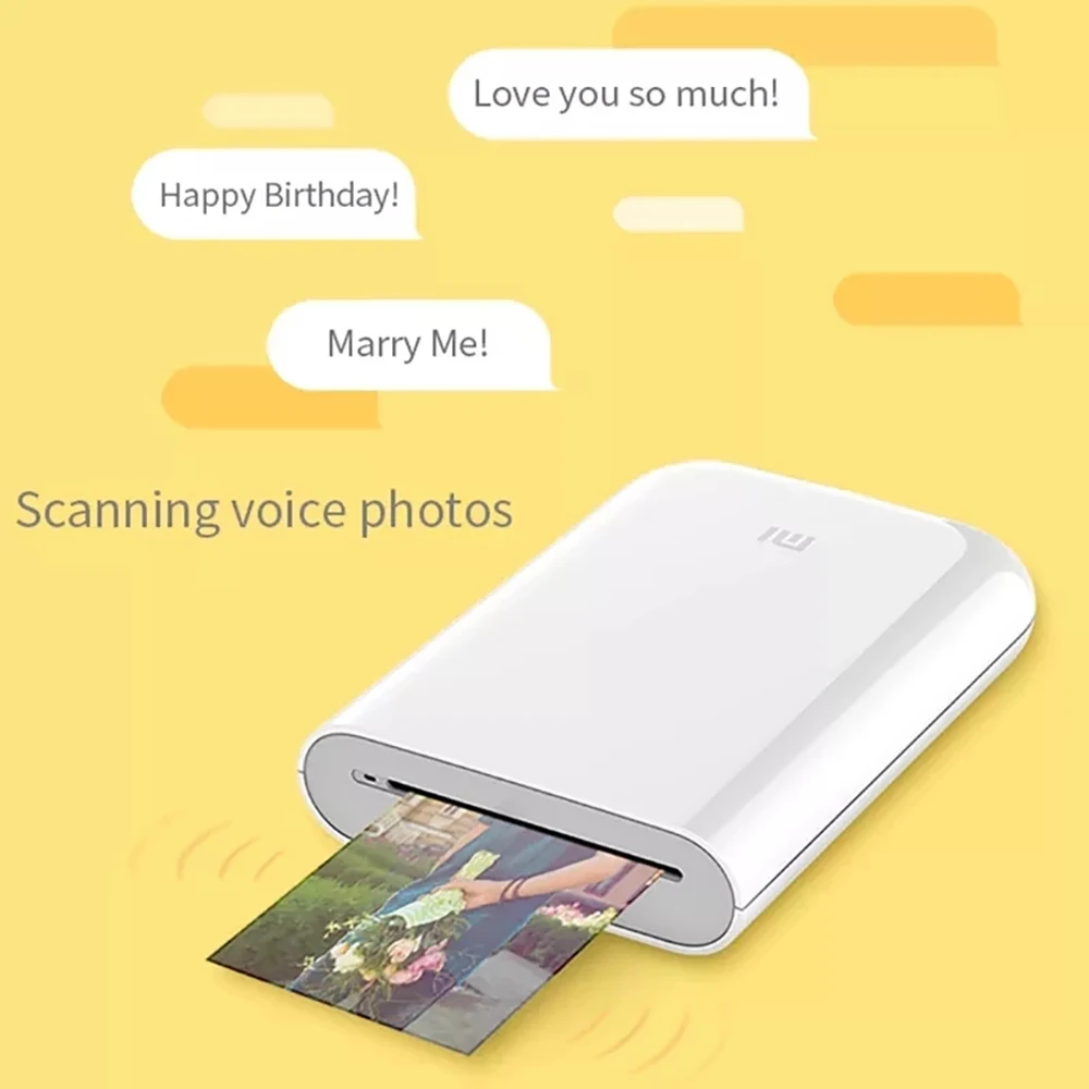 Global version pocket photo printer portable mini photo printer for smartphones For Smartphone Works With Mi Homes App
