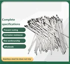 10 шт. белых нержавеющих стальных широких самоблокирующихся проводов из нержавеющей стали, металлические кабельные стяжки, самоблокирующийся ремень