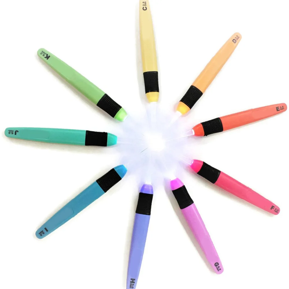 2 5 мм-6 мм светодиодный светильник крючком вплетаемые Иглы Швейные аксессуары 9