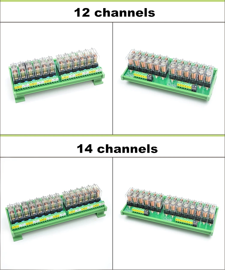 8 каналов 1NO+ 1NC DIN рейку интерфейс релейный модуль с OMRON G2R-1-E 16A вход DC 12 В 24 В PNP NPN совместимый