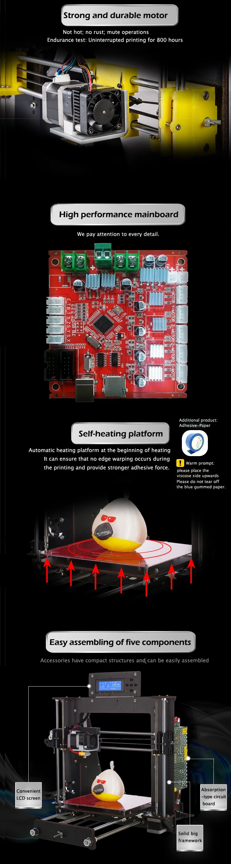 3d принтер Prusa i3 Reprap MK8 MK2A ЖК-экран Imprimante impresora 3d Drucker отключение питания печать