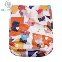 goodbum colorful cat hook loop cloth diaper washable adjustable nappy for 3 15kg baby diaper