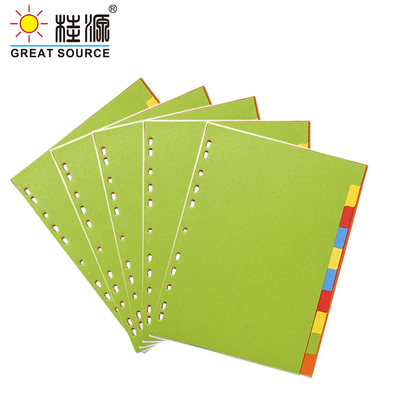 A4 разделитель для планировщика 11 отверстий 12 разделители красочные Бумага