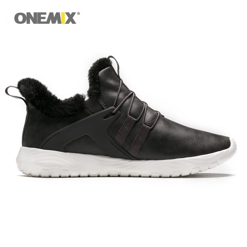 Зимние мужские ботинки ONEMIX теплые шерстяные кроссовки уличная спортивная обувь