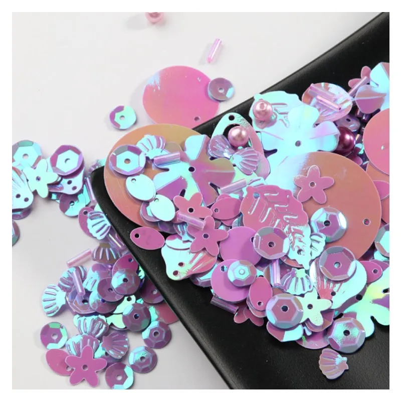 Смешанные блестки цветок круглая жемчужная раковина ручной работы сделай сам