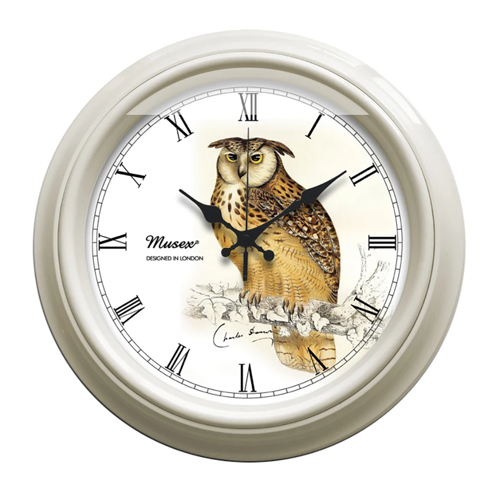 

Large Wall Clock Pastoral European Style Wall Watch Living Room Decoration New Silent Clocks Round Kitchen Clock Owl Gift Zegary