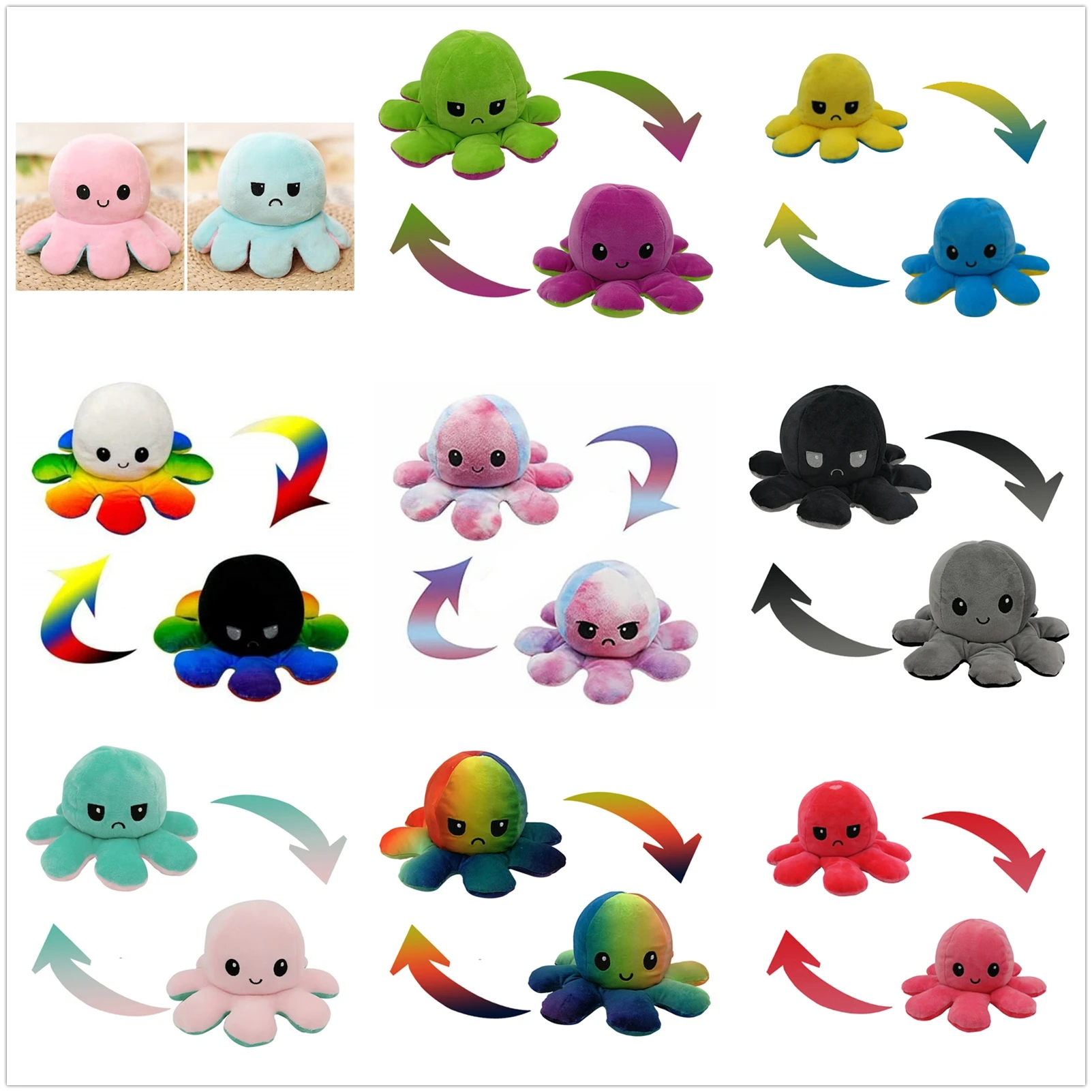 

Doll Stuffed Emotional New Flip Funny Toy Stuffed Toy Funny Present Plush Doll Fitget Toys Decoration Artwork For Home Stuffed