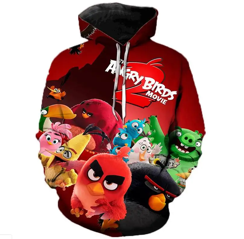 picture color Стиль 3D принт Angry Birds Movie 2 толстовки с капюшоном горячая распродажа мужская и женская уличная одежда Angry Birds 2 повседневные толстовки - Цвет: picture color
