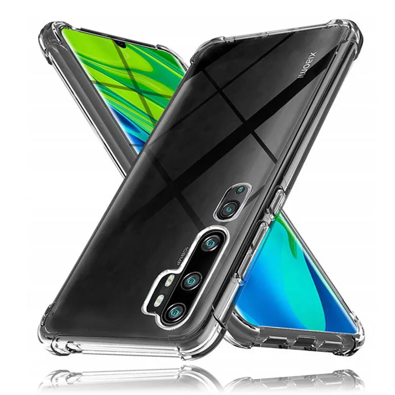Защитный чехол с воздушной подушкой для Xiaomi Mi Note 10 Pro 9 lite SE A3 CC9E CC9 9T прозрачные