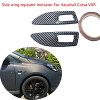 car exterior decoration effect side wing repeater indicator surrounds carbon fibre stickers for vauxhall corsa vxr d range 2006