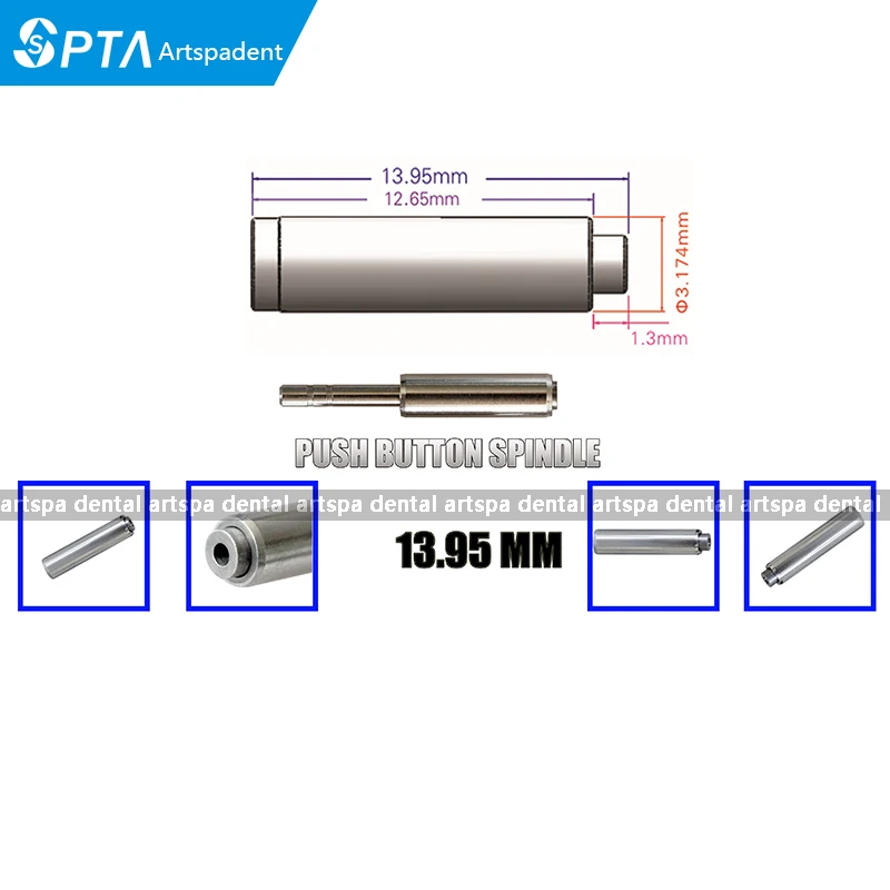 

5pcs 13.95mm Dental Push spindle dental handpiece dental Shaft cartridge rotor spare parts